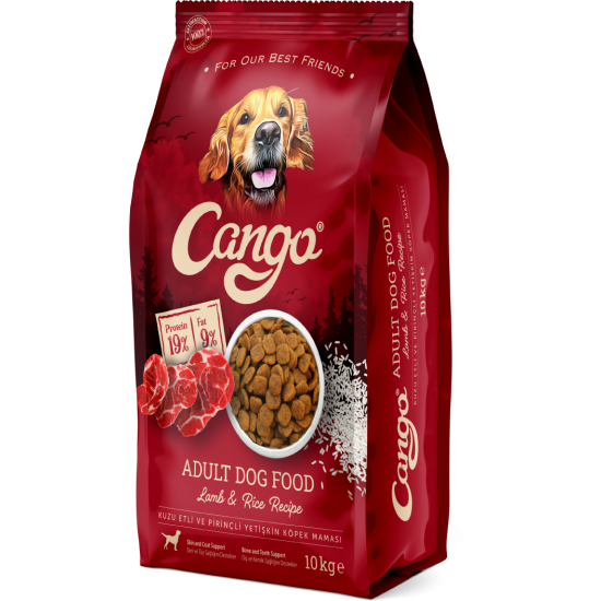 Cango Yetişkin Köpek Maması Kuzu Etli ve Pirinçli 10Kg