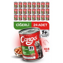 Cango Yetişkin Yaş Kedi Maması Ciğerli 415Gr 24Lü