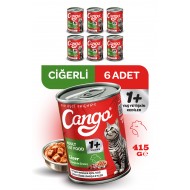 Cango Yetişkin Yaş Kedi Maması Ciğerli 415Gr 6Lı Cango Yetişkin Yaş Kedi Maması Ciğerli 415Gr 6Lı