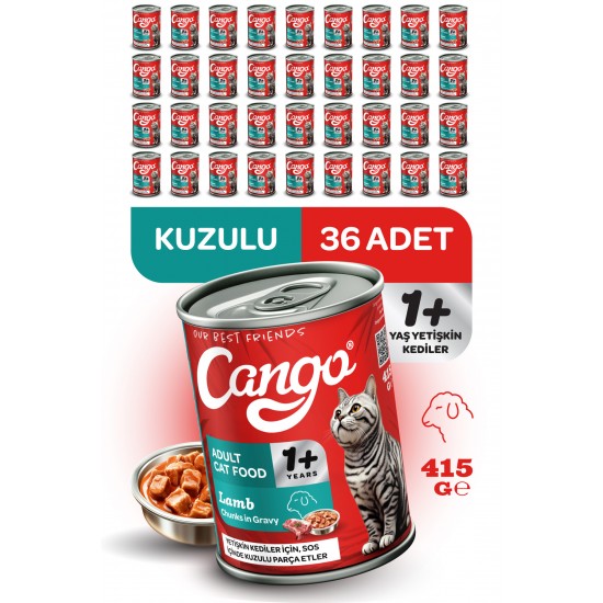 Cango Yetişkin Yaş Kedi Maması Kuzu Etli 415Gr 36Lı Cango Yetişkin Yaş Kedi Maması Kuzu Etli 415Gr 36Lı