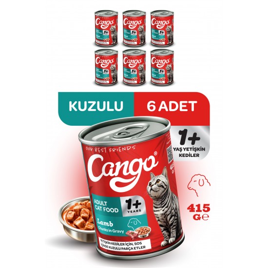 Cango Yetişkin Yaş Kedi Maması Kuzu Etli 415Gr 6Lı Cango Yetişkin Yaş Kedi Maması Kuzu Etli 415Gr 6Lı