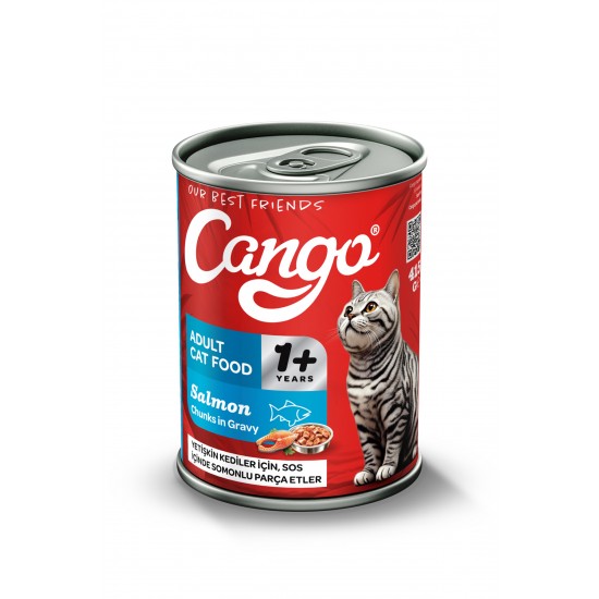 Cango Yetişkin Yaş Kedi Maması Somonlu 415Gr 12Li Cango Yetişkin Yaş Kedi Maması Somonlu 415Gr 12Li