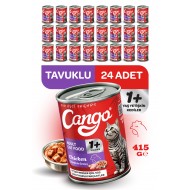 Cango Yetişkin Yaş Kedi Maması Tavuklu 415Gr 24Lü Cango Yetişkin Yaş Kedi Maması Tavuklu 415Gr 24Lü