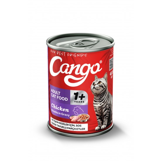 Cango Yetişkin Yaş Kedi Maması Tavuklu 415Gr 6Lı Cango Yetişkin Yaş Kedi Maması Tavuklu 415Gr 6Lı