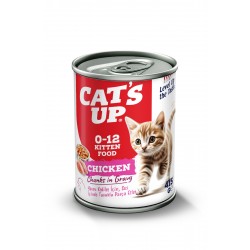 Cats Up Yaş Yavru Kedi Maması Tavuklu 415gr 12Li