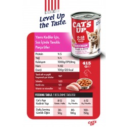 Cats Up Yaş Yavru Kedi Maması Tavuklu 415gr