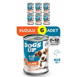 Dogs Up Yaş Yavru Köpek Maması Kuzu Etli 415gr 6Lı