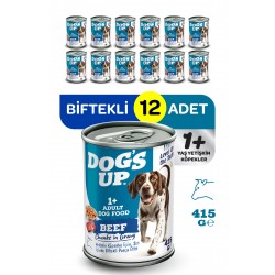 Dogs Up Yaş Yetişkin Köpek Maması Biftekli 415gr 12Li