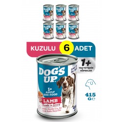 Dogs Up Yaş Yetişkin Köpek Maması Kuzu Etli 415gr 6Lı