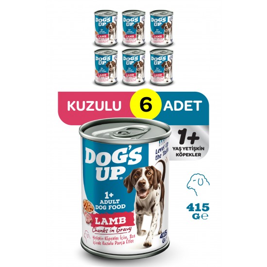 Dogs Up Yaş Yetişkin Köpek Maması Kuzu Etli 415gr 6Lı Dogs Up Yaş Yetişkin Köpek Maması Kuzu Etli 415gr 6Lı