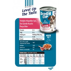 Dogs Up Yaş Yetişkin Köpek Maması Kuzu Etli 415gr
