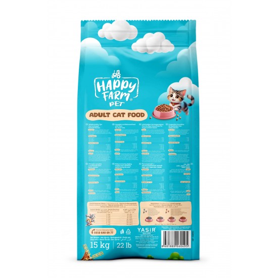 Happy Farm Etli Kedi Maması 15Kg