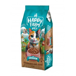 Happy Farm Kısırlaştırılmış Kedi Maması Tavuk Etli 15 Kg