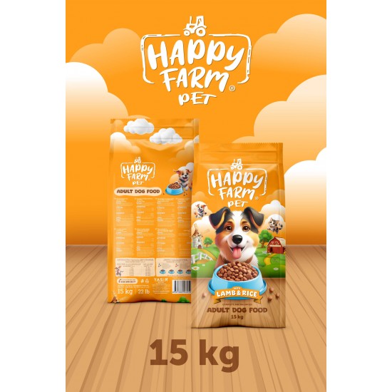 Happy Farm Yetişkin Köpek Maması Kuzu Etli 15 KG