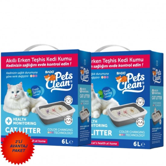 Pet's Clean Klinik Kedi Kumu 6lt 2'li