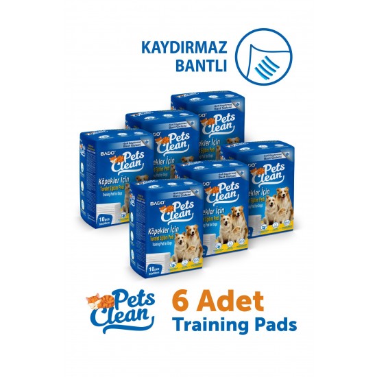 Pets Clean Eğitim(Çiş) Pedi 10lu 60*90Cm*6'lı Paket