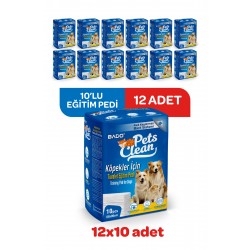 Pets Clean Eğitim(Çiş) Pedi 10lu 60*90Cm*12'li Paket