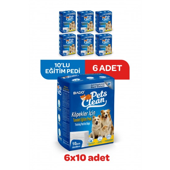 Pets Clean Eğitim(Çiş) Pedi 10lu 60*90Cm*6'lı Paket