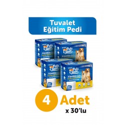 Pets Clean Eğitim(Çiş) Pedi 30lu 60*90Cm 4'lü Paket