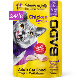 Bado Yetişkin Yaş Kedi Maması Tavuk Etli 85Gr 24'lü Bado Yetişkin Yaş Kedi Maması Tavuk Etli 85Gr 24'lü