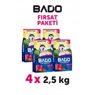 Bado Yetişkin Köpek Maması Etli Biftekli 2,5 Kg 4'lü Bado Yetişkin Köpek Maması Etli Biftekli 2,5 Kg 4'lü