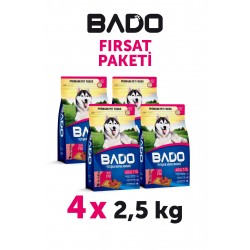 Bado Yetişkin Köpek Maması Etli Biftekli 2,5 Kg 4'lü