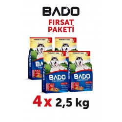 Bado Yetişkin Köpek Maması Kuzu Etli 2,5 Kg 4'lü Bado Yetişkin Köpek Maması Kuzu Etli 2,5 Kg 4'lü
