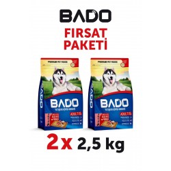 Bado Yetişkin Köpek Maması Kuzu Etli 2,5 Kg 2'li